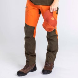 Outdoor bukser herre orange / mosgrnne hjt vandsjletryk | Abisko/Brenton Pinewood