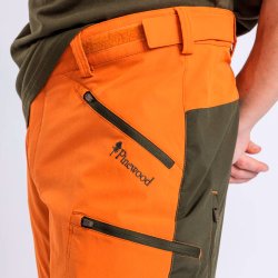 Outdoor bukser herre orange / mosgrnne hjt vandsjletryk | Abisko/Brenton Pinewood