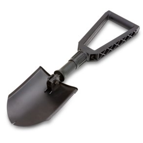 Feltspade, foldbar, sort med etui | Multispade Briv