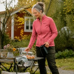 Outdoor uld-fleecejakke, dame lys r�d | Finnveden wool Pinewood