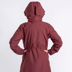 Regnfrakke dame earth plum | Rain Parka Pinewood