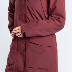 Regnfrakke dame earth plum | Rain Parka Pinewood