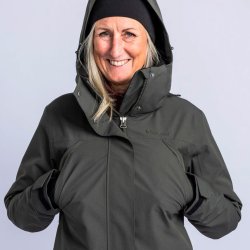 Regnfrakke dame grn | Rain Parka Pinewood