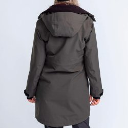 Regnfrakke dame grn | Rain Parka Pinewood