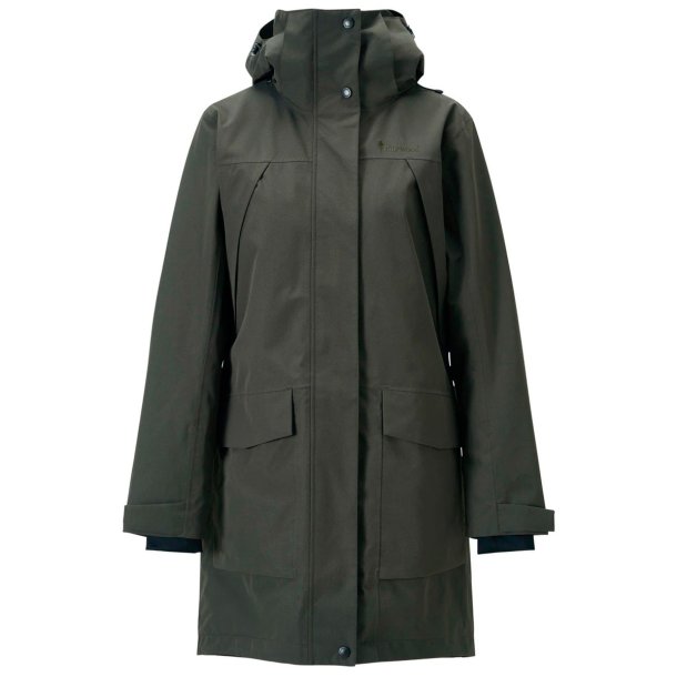 Regnfrakke dame grn | Rain Parka Pinewood