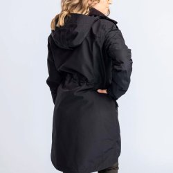 Regnfrakke dame sort | Rain Parka Pinewood