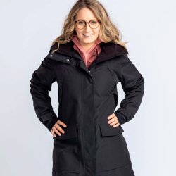 Regnfrakke dame sort | Rain Parka Pinewood