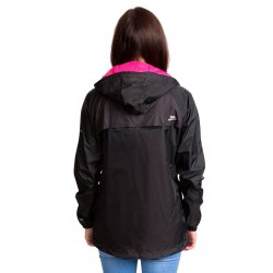 Outdoor regnjakke dame sort i pose | Qikpac Trespass