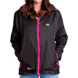 Outdoor regnjakke dame sort i pose | Qikpac Trespass