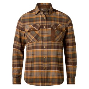 Outdoor skjorte dame m�rk brun/sandsten | Prestwick Exclusive Pinewood