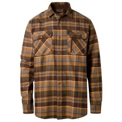 Outdoor skjorte herre m�rkebrun / m�rk sandsten | Prestwick Exclusive Pinewood