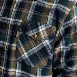 Flannel skjorte herre grn/bl | Hrjedalen Pinewood