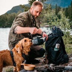 Outdoor skjorte herre grn orange | Wolf Pinewood