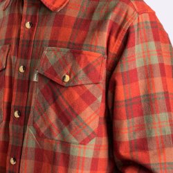 Flannel skjorte herre terracotta/grn | Hrjedalen Pinewood