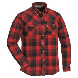 Outdoor flannel-skjorte rd/sort-ternet | Lumbo Pinewood