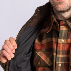 Striktrje herre uld, brun, vind og vandtt m. lynls | Hurricane Pinewood