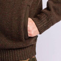 Striktrje herre uld, brun, vind og vandtt m. lynls | Hurricane Pinewood