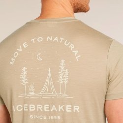 Merino herre t-shirt 150 Tech Lite sandfarvet | Icebreaker