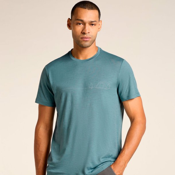 Merino herre t-shirt 150 Tech Lite blågrå | Icebreaker