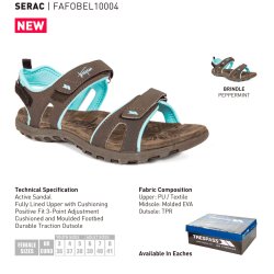 Outdoor vandre sandal brun/ lys bl | Serac Trespass