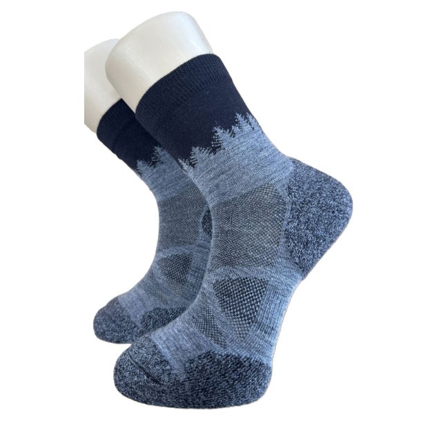 Vandrestr�mper 80 % merinould - gr�/sort | Light Hiking Woolwear