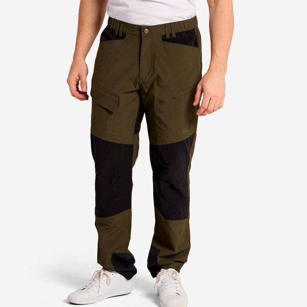 Outdoor bukser. Herre. M�rkegr�n/sort | Hamra Tuxer