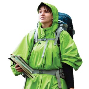 Poncho regnslag grnt - kan laves til tarp | Sea to Summit