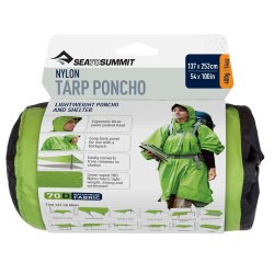 Poncho regnslag grnt - kan laves til tarp | Sea to Summit