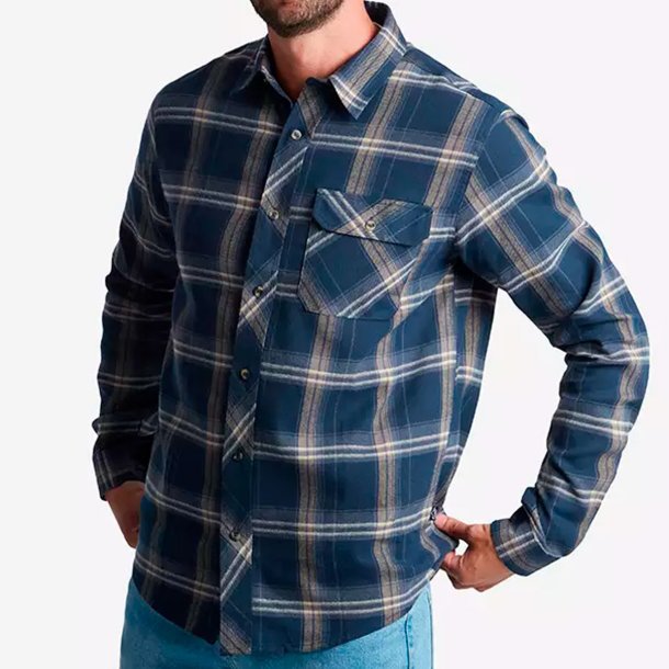 Skjorte herre dark navy bomuld flannel | Beaver Creek Tuxer