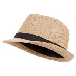Sommerhat 100% h�r. Med skygge. One size  | Fedora Trespass