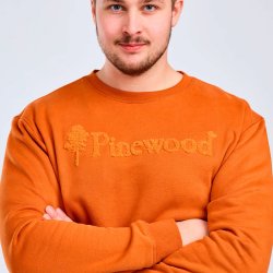 Sweater bomuld orange | Vrnamo Pinewood