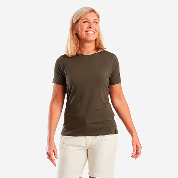 T-shirt dame olivengrn bambus | Carly Tuxer