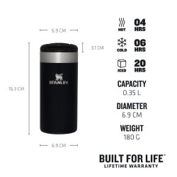 Stanley termomug sort 0,35L | Aero Light Transit Stanley